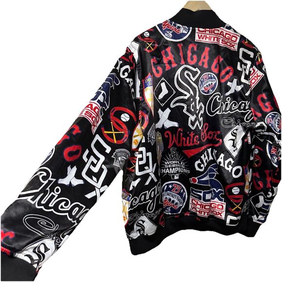 Pro Standard Chicago White Sox Jacket Men Sz XL Black Red White Blue - Picture 5 of 15